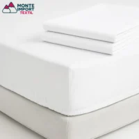 Bajera ajustable blanca de hotel en popelín 100% algodón de alta gama, ideal para camas de hostelería – Monte Import Textil