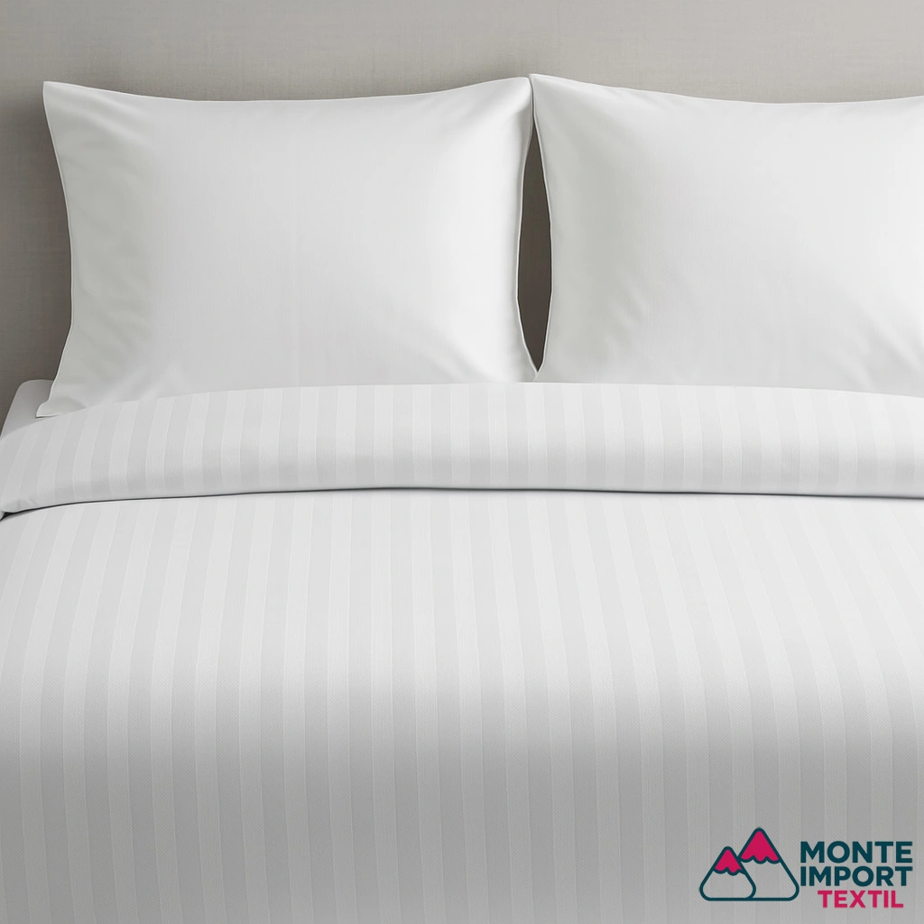 Colcha de piqué LISTADA blanca