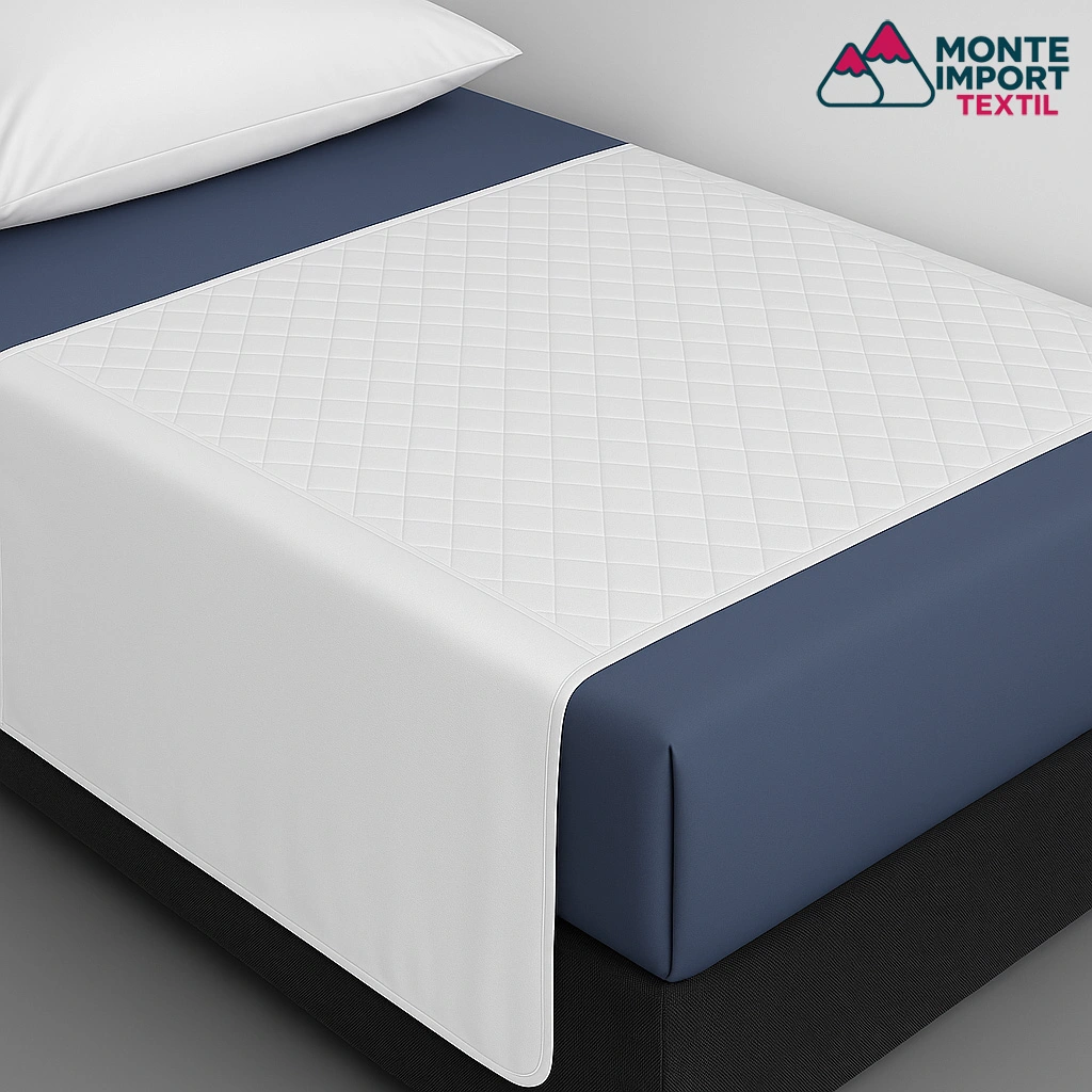 Empapador de cama de 4 capas con alas 90x85 cm, protección impermeable para colchón en hostelería y residencias