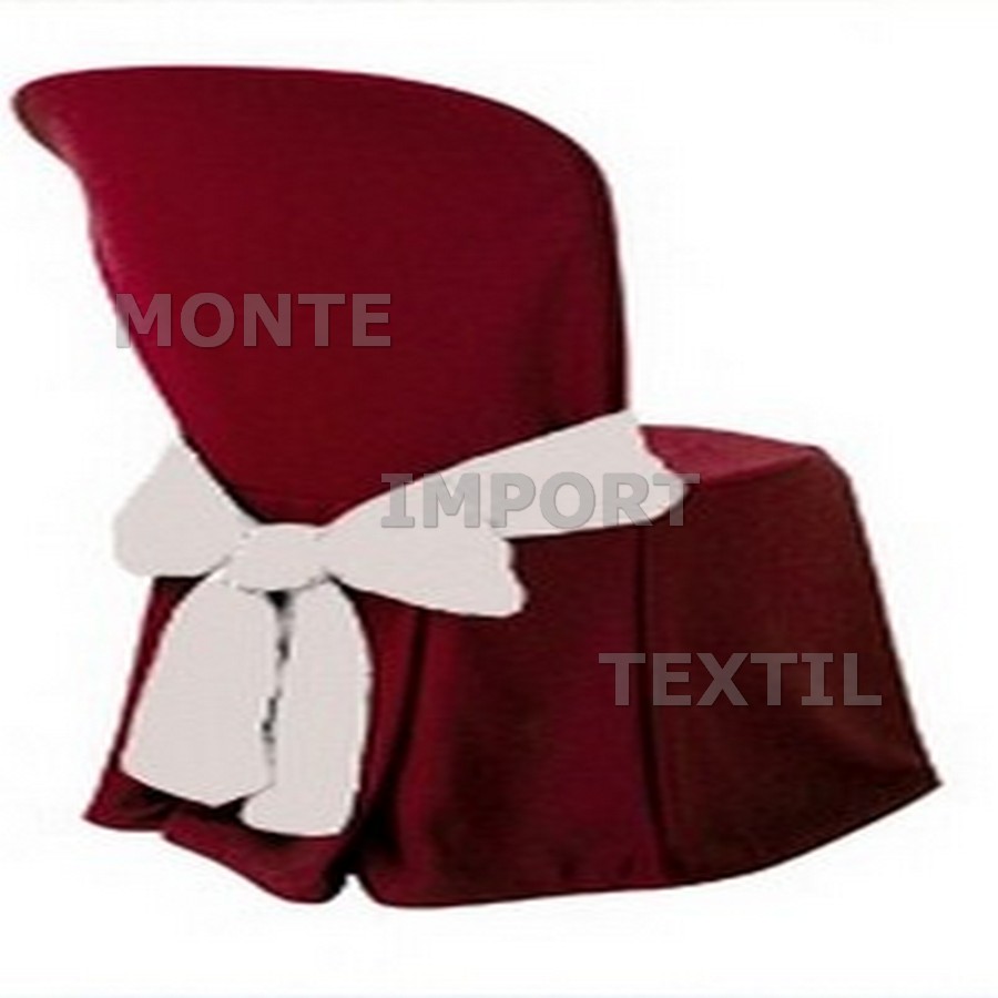 funda de silla con lazo para restaurante o eventos en color burdeos