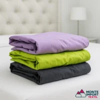 Sábana para hotel encimera de color en 50/50 poliéster algodón