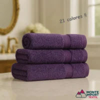 Toallas blancas y de colores 650 gramos algodón egipcio profesional – Alta gama para hoteles, spas y clínicas – Monte Import Textil
