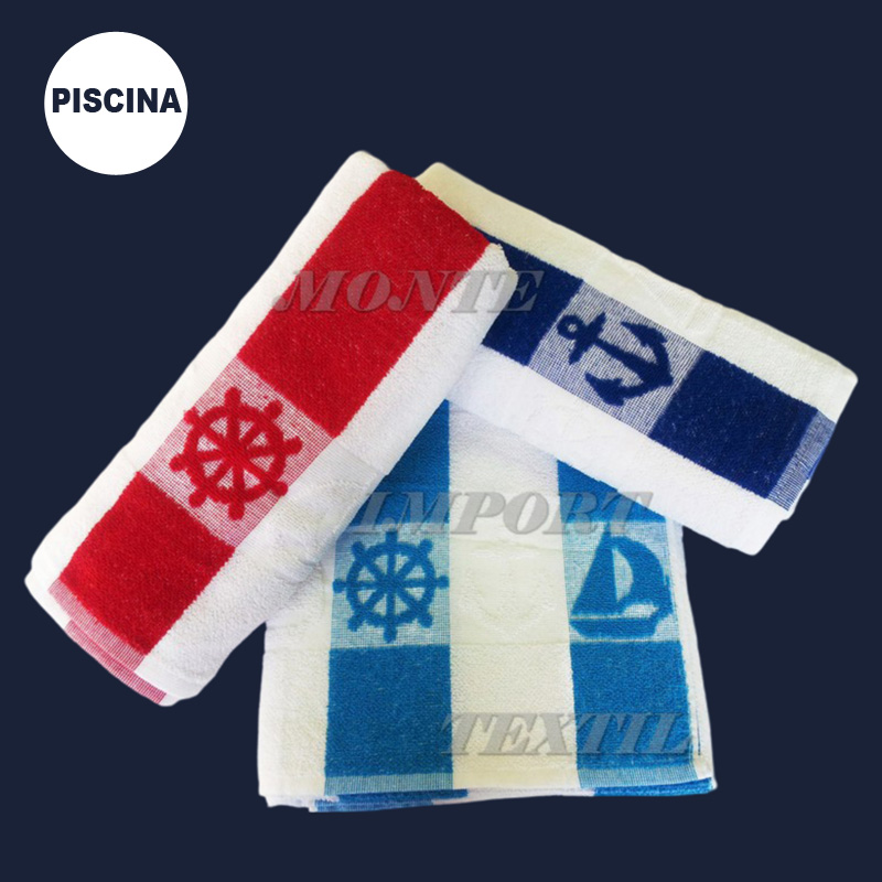 Toalla playa piscina económica con motivos marinos – 100x170 cm – Monte Import