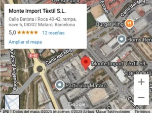 Ubicación de Monte Import Textil - Textil Hostelería en Mataró