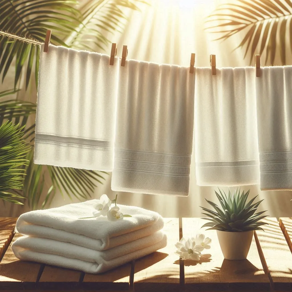 cómo quitar el olor a humedad de las toallas blancas